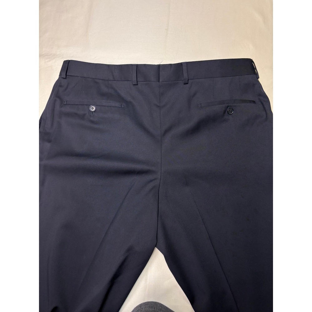 HUGO BOSS Men's Wool Dress Pants Trousers Black Pleated Cuffed 40X26 - Picture 10 of 15